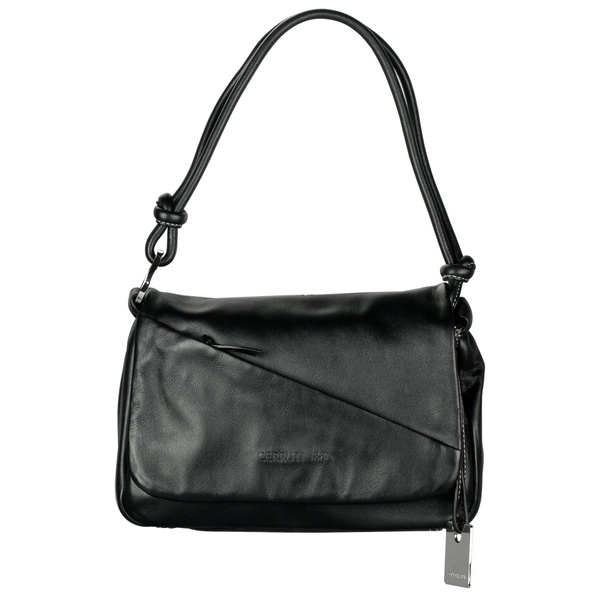 Сумка женская через плечо кожаная CERRUTI 1881 Pocket Black, 10х16 см ...