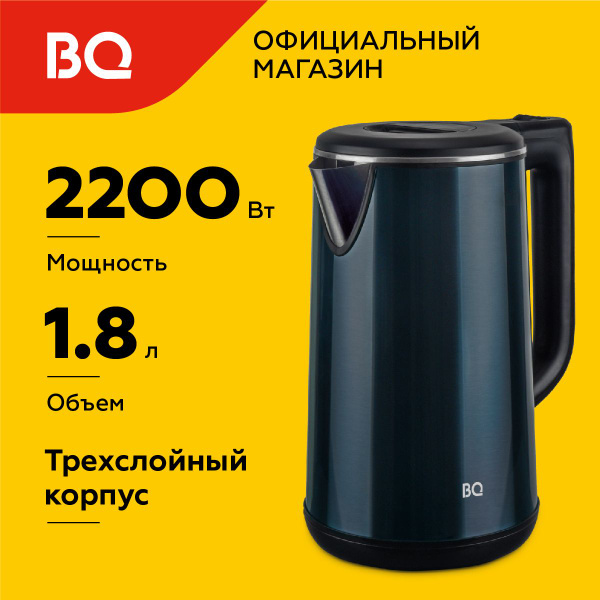 Купить электрический чайник BQ KT1824S, Металл/пластик по низкой цене ...