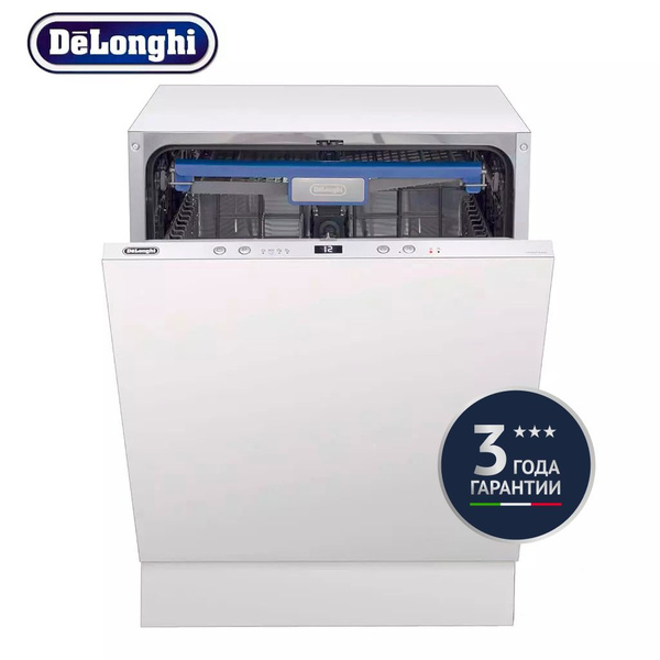 Встраиваемая посудомоечная машина DeLonghi DDW06F Basilia, серебристый ...