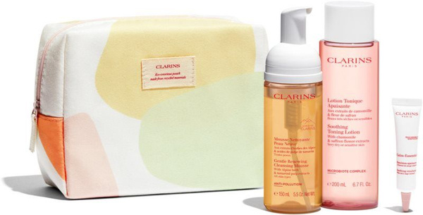 Clarins Набор косметики для лица (для чувствительной кожи) + косметичка ...