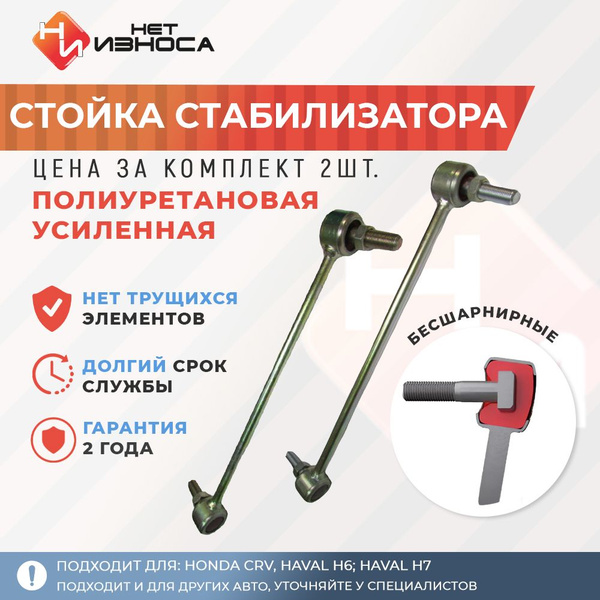Стойки стабилизатора полиуретановые усиленные NL309-2 HONDA CRV, Haval ...