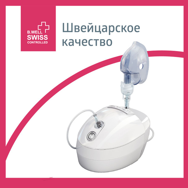 Ингалятор (небулайзер) компрессорный B.Well WN-117 для детей и взрослых ...