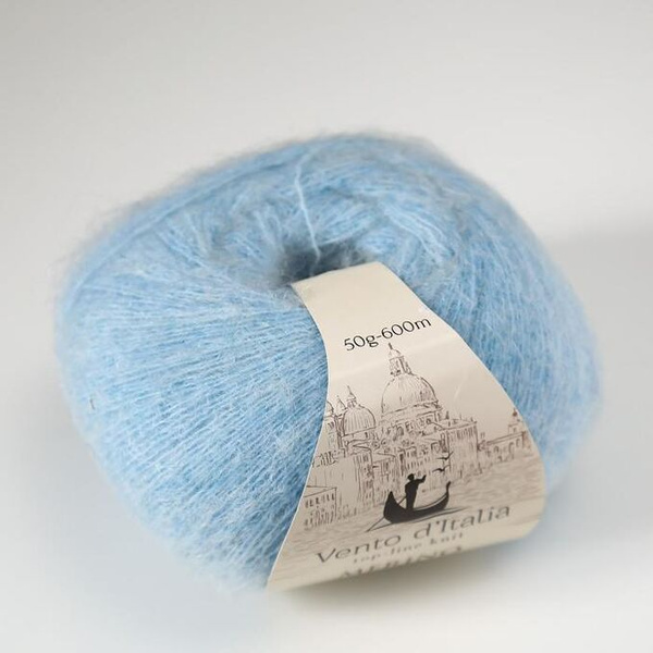 Пряжа Vento'd'Italia Merino Kid Mohair 21 Венто д'Италия Мерино Кид ...