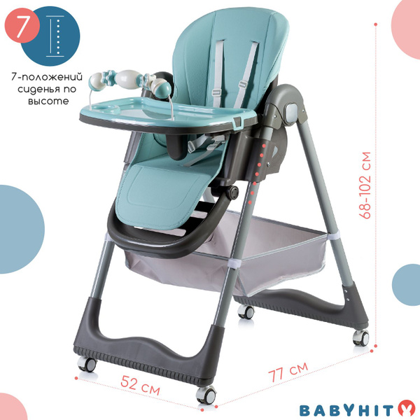 Стульчик-шезлонг Babyhit Confiture, бирюзовый - купить с доставкой по ...