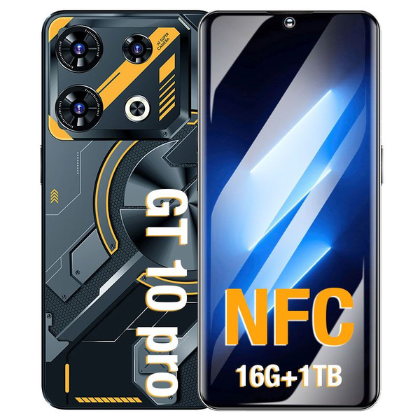 Смартфон GT 10 pro (NFC) 7.3 - дюймовый 4G Google Play телефоны 1 ТБ 16 ...