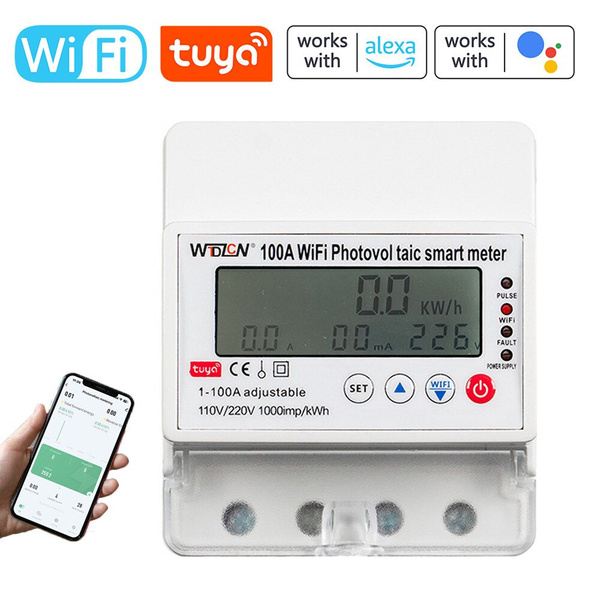 Интеллектуальный фотоэлектрический счетчик Tuya WiFi, таймер ...