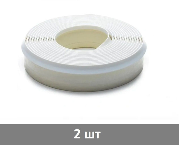 Плинтус силиконовый для столешницы (узкий) 4,2 м цвет - белый - 2 шт ...