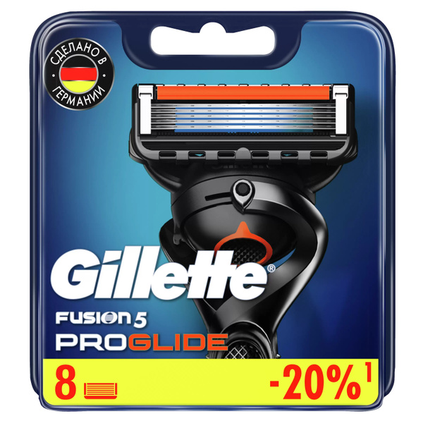 Gillette Fusion Proglide 8 шт. сменные кассеты для бритья с 5 лезвиями ...