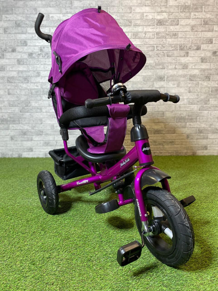 Велосипед трехколесный детский с ручкой Moby Kids Comfort 10x8 AIR ...