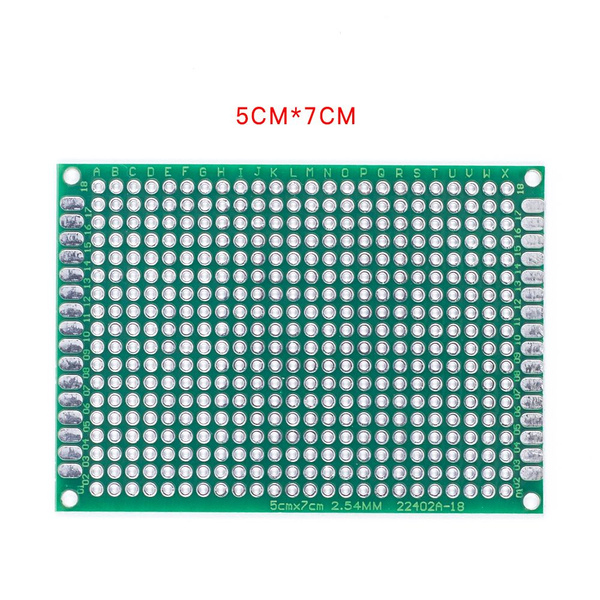 Печатная макетная плата 5 x 7 см двухсторонняя для пайки PCB 1 (Зеленый ...