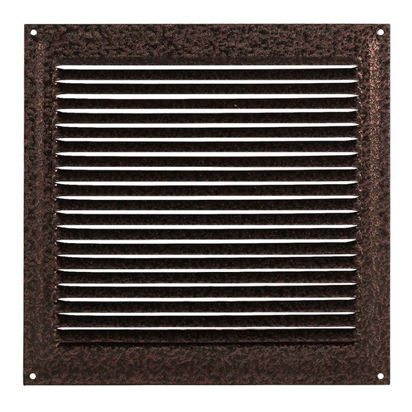 Решетка вентиляционная 200х200, металлическая, молотковый эффект, медь ...