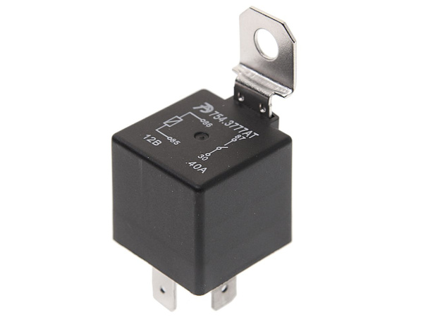 Реле электромагнитное 12V 4-х контактное 40А переключ.с кронштейном и ...