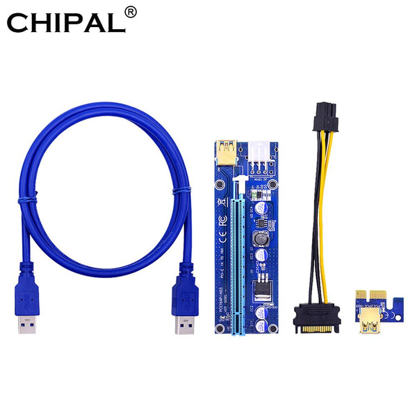 4 шт. Удлинитель PCI-E райзер для видеокарты CHIPAL 009S PCIE Riser ...
