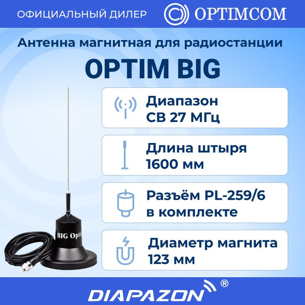 Крепление для антенны радиостанции Optim optim-big-optim - купить по ...