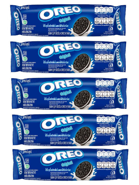 Печенье Oreo сэндвич с ванильным кремом, 64.4 г х 5 шт - купить с ...