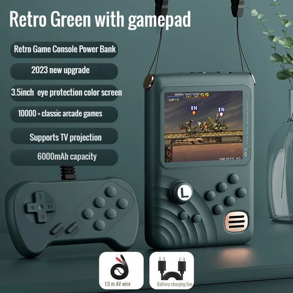 2023 Новая игровая консоль с 3,5-дюймовым экраном IPS Power Bank 6000 ...