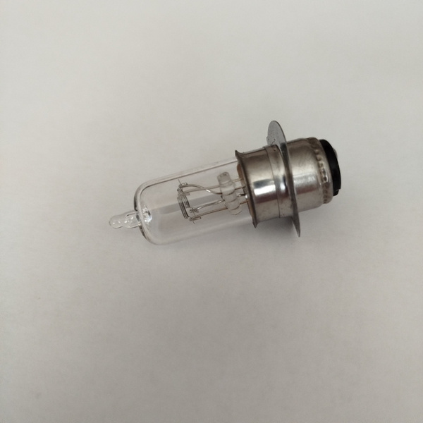 Лампа фары P15D-25 (1 усик) 35x35w галогеновая (жёлтая) для скутера ...