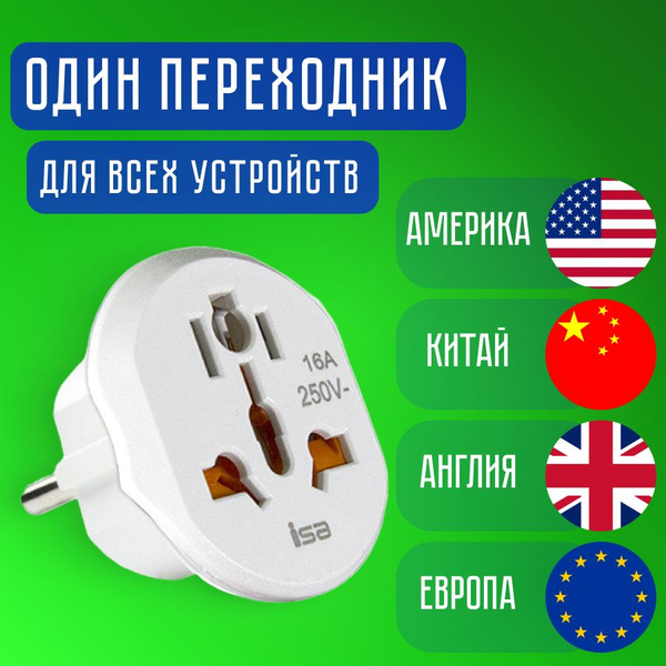 Адаптер-переходник универсальный на евро вилку - купить с доставкой по ...