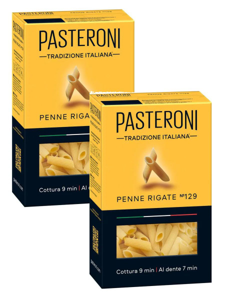 Макаронные изделия Pasteroni № 129 Перья, 400 г х 2 шт - купить с ...