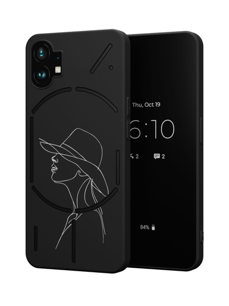 Силиконовый чехол Mcover для Nothing Phone 1 (Насинг Фон 1), Девушка 1 ...
