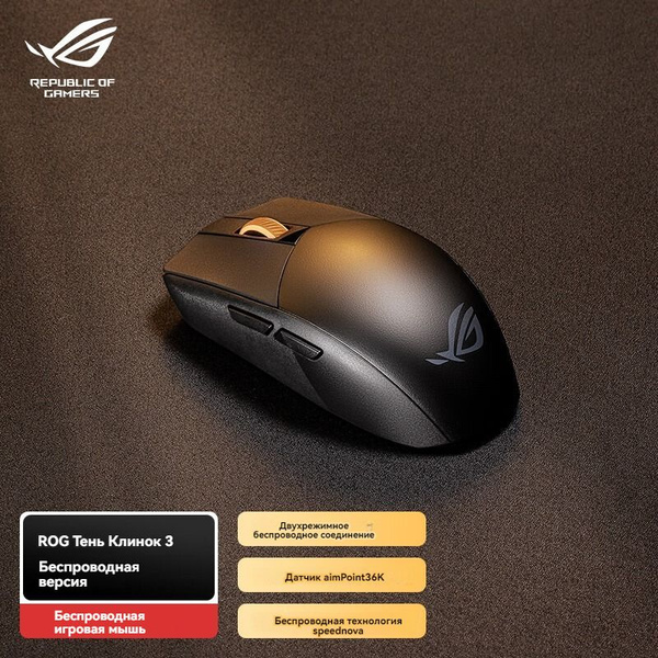 ROG Игровой коврик для мыши ROG Strix Impact III wireless,black, черный ...