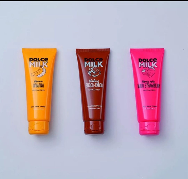 DOLCE MILK Крем для рук,3 шт (Шоколад,клубника,банан) - купить с ...