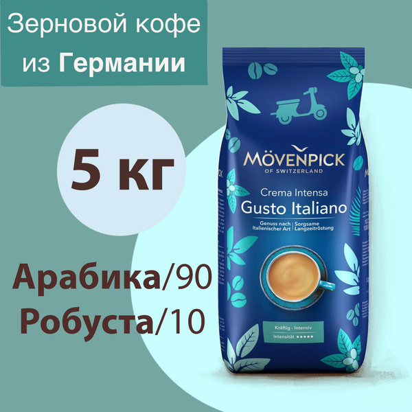 Кофе Movenpick Gusto Italiano Мовенпик Густо Итальяно в зернах 1 кг - 5 ...