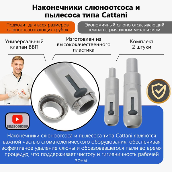 Мундштук шланга слюноотсоса диаметр 11мм/16мм - купить с доставкой по ...