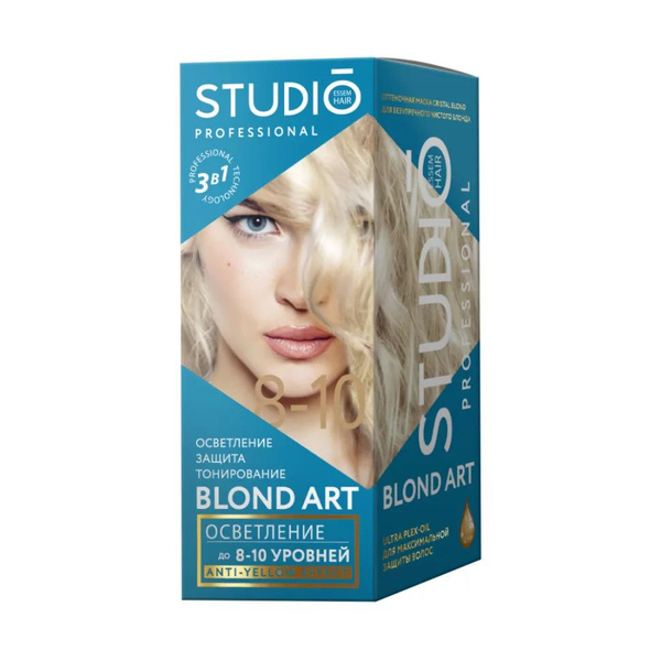 Studio Professional Essem Hair краска 3D Осветлитель до 10 уровней, 2 ...
