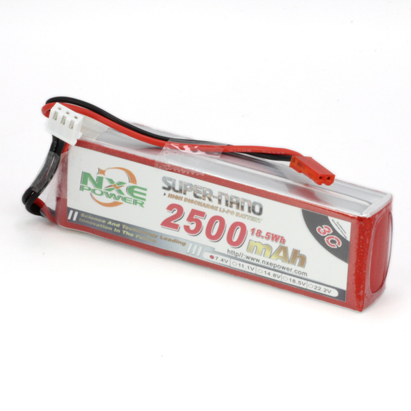 Аккумулятор LiPo 2S 2500mAh 3C бортовой (NXE) 7.4В мягкий корпус ...
