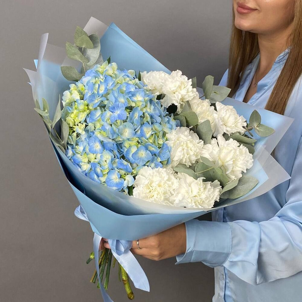 Гортензия, Диантус, цвет белый и голубой, 9 шт купить по выгодной цене ...