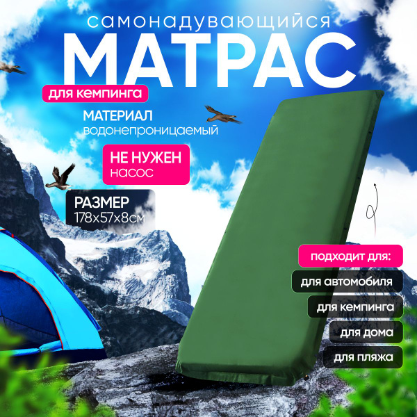 Самонадувающийся матрас для кемпинга Capi 178*57*8 см - купить с ...