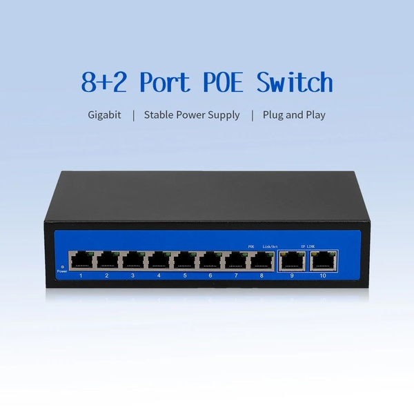 Характеристики Коммутатор POE Switch Гигабитный (802.3af/at) 10 каналов ...