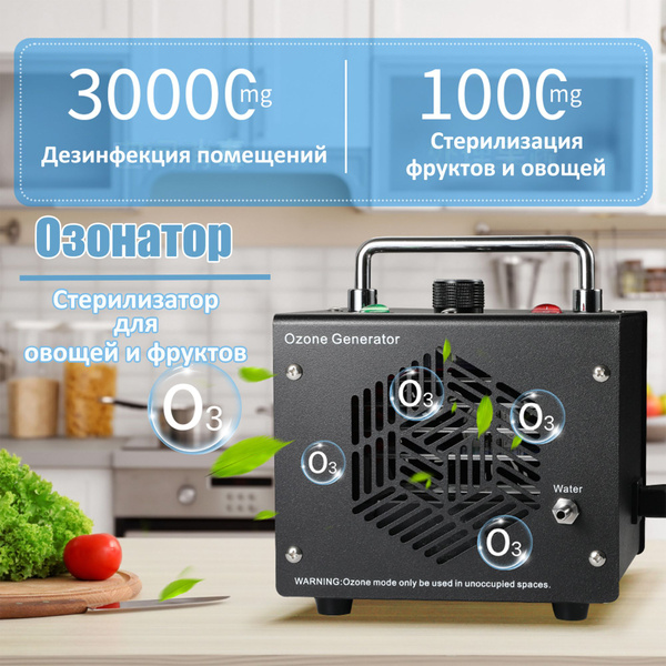 Озонатор Генераторы озона для воздуха и овощей и фруктов, черный ...