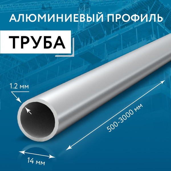 Труба профильная круглая 14x1.2, 1500 мм НАБОР 3 изделия 150 см купить ...
