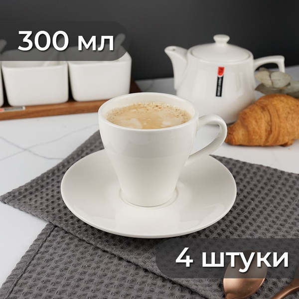 Чайная пара P.L. Proff Cuisine "Белая классика", на 4 перс. купить c ...