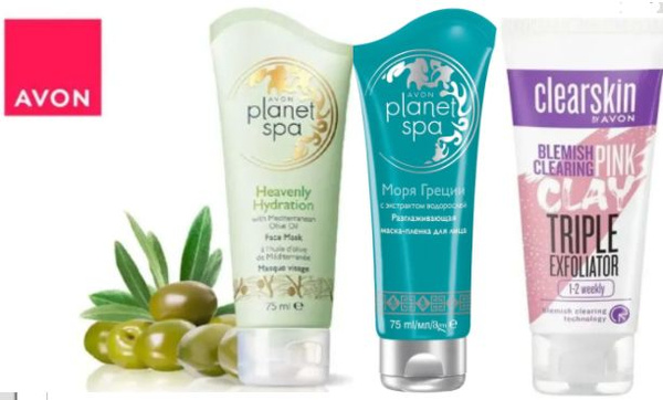 AVON Набор SPA Маска для лица с маслом оливы "Райское увлажнение" (75 ...