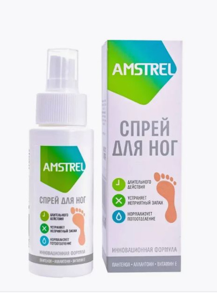 Спрей для ног от запаха и пота Амстрель 100 мл - купить с доставкой по ...