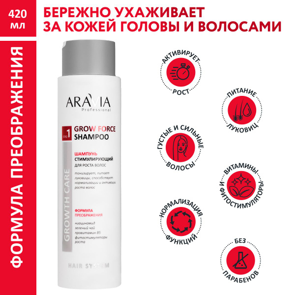 ARAVIA Professional Шампунь стимулирующий для роста волос Grow Force ...