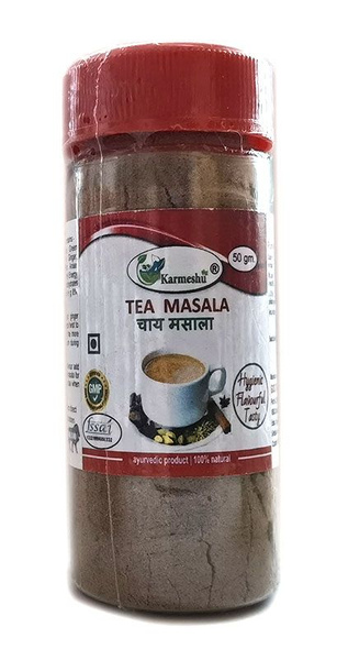 TEA MASALA, Karmeshu (СМЕСЬ СПЕЦИЙ ДЛЯ ЧАЯ МАСАЛА, Кармешу), баночка с ...