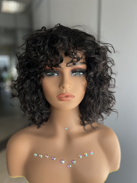 Парик из натурального волоса кудрявый - купить по низкой цене в ...