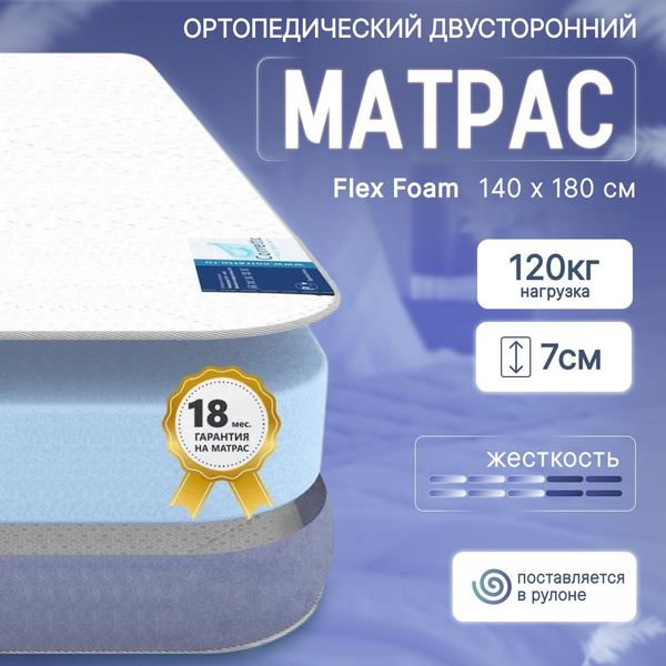 Матрас Corretto Flex_180, Беспружинный, 140 - купить по выгодной цене в ...