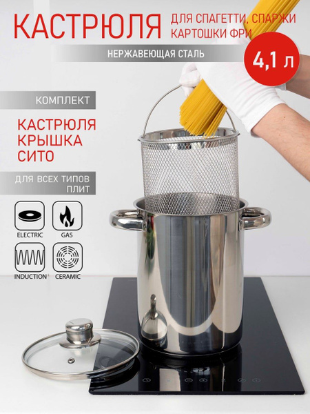 Кастрюля для спагетти и спаржи, 16см, Tarrington House - купить с ...