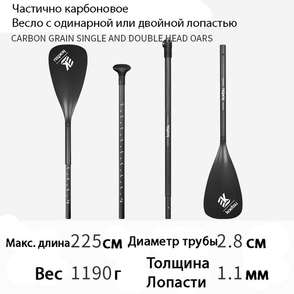 Карбоновое Весло Koetsu 2 в 1 для сапборда и для каяка, или байдарки ...
