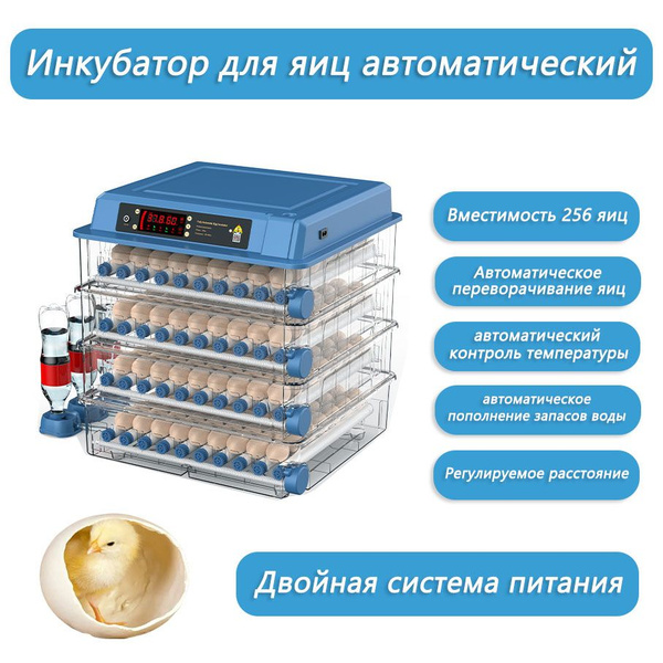 Инкубатор для яиц автоматический с терморегулятором, гигрометром ...