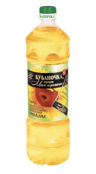 Масло подсолнечное Кубаночка рафинированное Гранд Стар п/б, 1 л ...