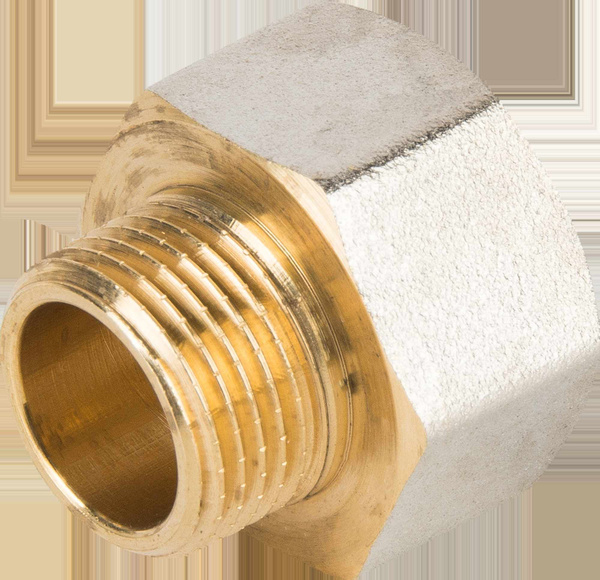 Переходник Equation внутренняя-наружная резьба 1/2x3/8" никелированная ...