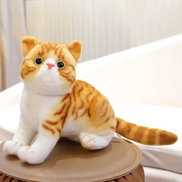 Мягкая игрушка кот, котик, реалистичный, пушистый, глазастик, мягкий ...