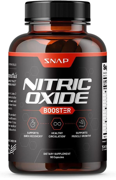 Бустер оксида азота, Snap Supplements, Nitric Oxide Booster, 90 капсул ...