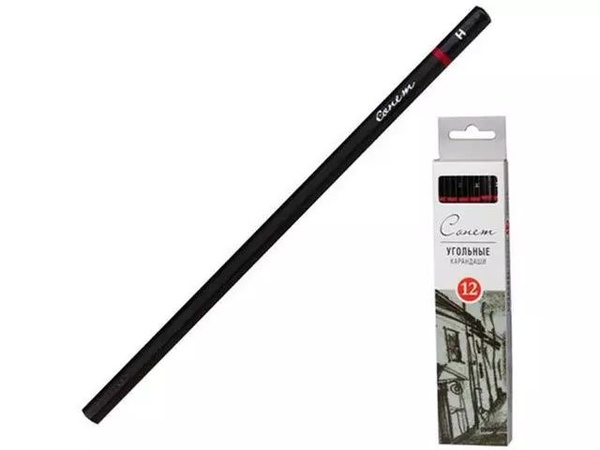 Карандаш угольный Сонет твердый, Сонет - купить с доставкой по выгодным ...